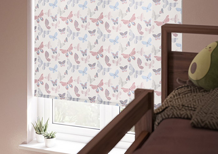 Butterfly, Delicate Pink - Roller Blind - Image 5